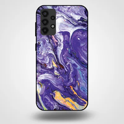Immagine prodotto di Smartphonica Custodia per Samsung Galaxy A32 4G con stampa in marmo - Custodia posteriore in TPU con design in marmo - Oro Viola