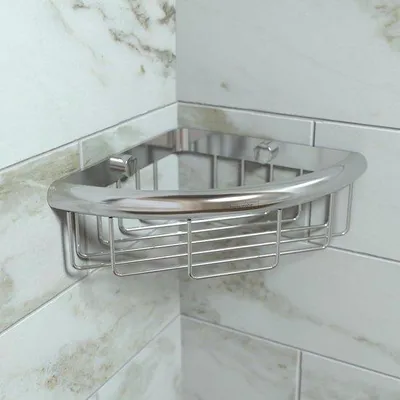 Produktbild von Famanu Duschkorb - Seifenhalter mit Regal - Badezimmeraccessoire Chrom