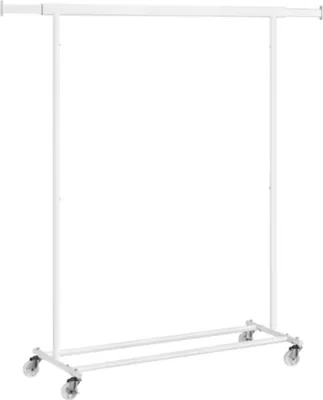 Immagine prodotto di Appendiabiti Su Ruote, Robusto Appendiabiti, Con Asta Estraibile, Portata 90 Kg, Facile Montaggio, Spostabile