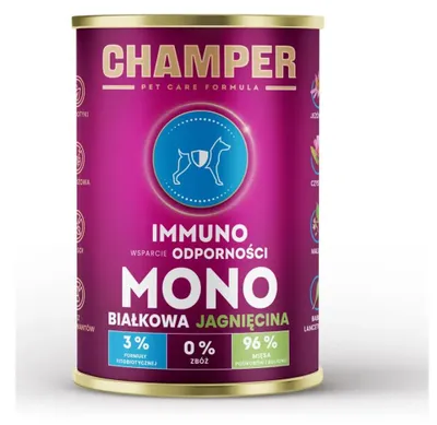 Obrázek produktu pro CHAMPER Immuno Lamb - vlhká krmiva pro psy - 400 g