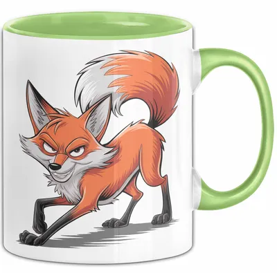 Produktbild von Fuchs Liebhaber Tasse Geschenkidee Schlauer Tierfan Geschenkidee Lustig (Grün)