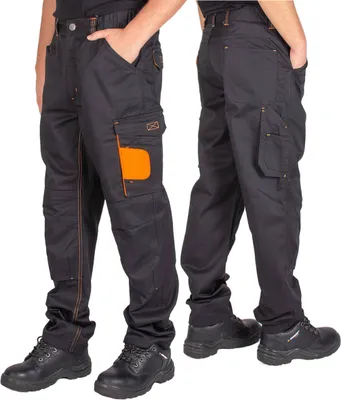 Produktbild von FIRI Herren-Taillen-Arbeitshose mit Kniepolstertaschen, Schwarz, 56