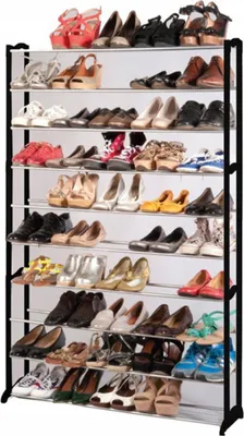 Produktbild von Schwarzes Metall-Schuhregal TREADO