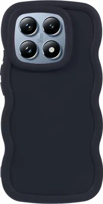 Image de Étui pour Xiaomi 14T - Coque arrière en silicone Phonesta Wavy - Noir