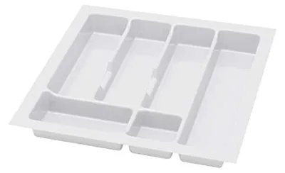 Bestekbak für Laden, 50 cm, 5 Fächer, 430x430 mm, weiß