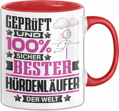 Produktbild von Hürdenläufer Geschenk Lustiger Spruch für Hürdenläufer Geschenkidee Bester Hürdenläufer Der Welt (Rot)