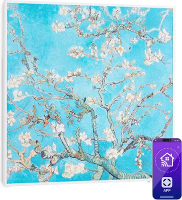 Obrázek produktu pro Klarstein Wonderwall Air Art Smart, infračervený ohřívač, 60 x 60 cm, 350 W, mandlový květ