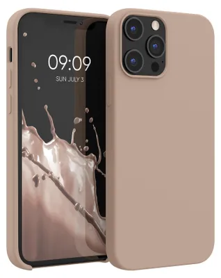 Produktbild von kwmobile Handyhülle für iPhone 12 Pro Max Hülle, für iPhone 12 Pro Max Case - Hülle Silikon - kabelloses Laden - Cappuccino