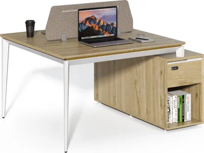 Produktbild von Büroset für 2 Personen Houseland Profit Max 04 1412 Eiche/Weiß