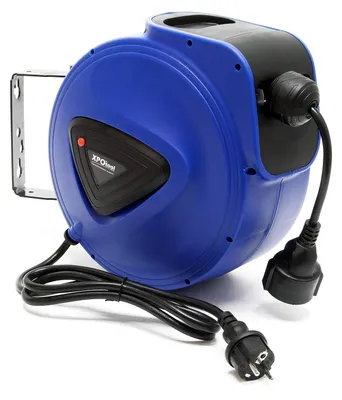 Productafbeelding van Kabelhaspel - Automatische kabeltrommel - 20 m - Wandhouder 180 graden draaibaar - Polypropyleen