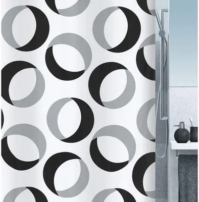 Produktbild von Unyqoos® Wasserabweisender Duschvorhang mit antibakterieller Wirkung in neutralen Farben