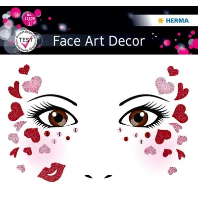 Produktbild von HERMA Face Art Sticker Gesichter "Love"