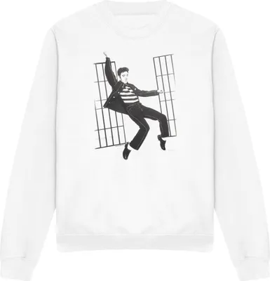Produktbild von Elvis Presley - "Jailhouse Rock" Sweatshirt für Herren/Damen Uni TV32369 (XL) (Weiß)