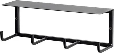 Produktbild von Wandgarderobe 8 Stück schwarz aus Metall, 25509