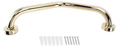 Productafbeelding van Douchegreep, 17 inch, antislip, roestvrijstalen handgreep voor badkamer, veiligheidsgreep voor ouderen, zwangere vrouwen, toiletten en badkuipen, goudkleurig