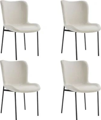 Produktbild von tectake® Polsterstuhl Tessa ergonomische Form mit hoher Rückenlehne 54 x 62 x 90 cm