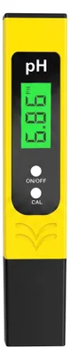 pH-Meter digital ±0,01, LCD, gelb, für Pool & Aquarium