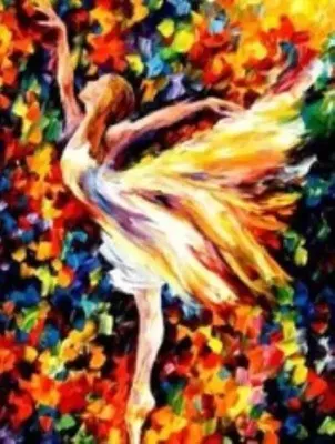 Productafbeelding van 50x40 cm Schilderset: Ballerina, schilderen op nummer