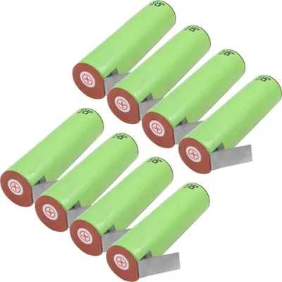 Produktbild von Trade-Shop 8x Panasonic NCR18650PF mit Z-Lötfahne versetzt Lithium-Ion Akku Zelle 2900mAh 3,6V/3,7V 10A Entladestrom Flat-Top Flach