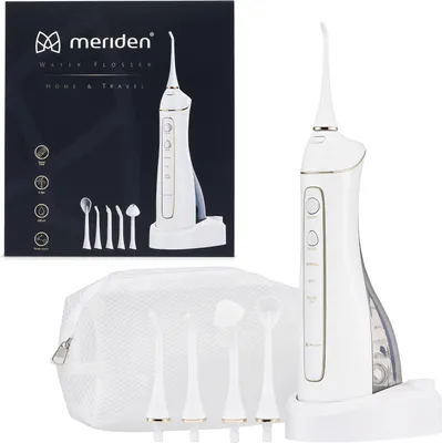 Immagine prodotto di Meriden Home and Travel Oral Idropulsore orale senza fili da viaggio Idropulsore dentale con 5 beccucci