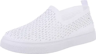 Produktbild von Ital-Design Damen Freizeitschuhe Halbschuhe Sneakers Low Mokassins  Textiloptik Slipper 88843623 Weiß Gr.  36