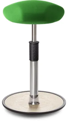 Produktbild von Sitz- Stehhocker Free Tall Triangel Gestrick Grün chrom /cremeweiß.