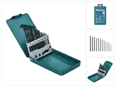 Zdjęcie produktu dla Makita 13-tlg. HSS-R Bohrerset HSS-R • Metall • 13 teilig • 1 - 10 mm