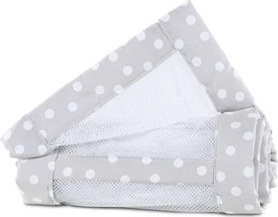 Produktbild von babybay Nestchen Mesh-Piqué passend für Modell Original, perlgrau Punkte weiß