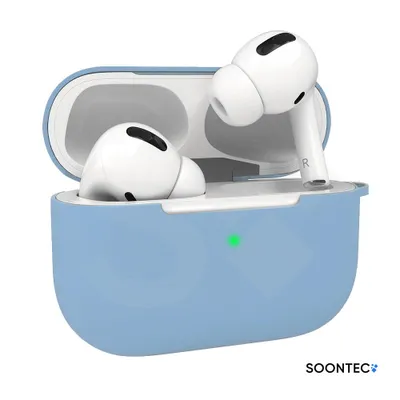 Produktbild von AirPods Pro Hülle Himmelblau SOONTEC Case Silikon Schutzhülle für Apple AirPods Pro