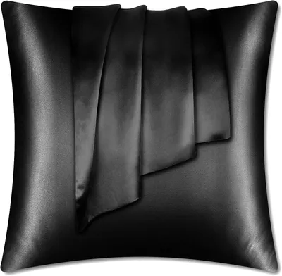 Obrázok produktu pre Obliečka na vankúš 65x65 cm, 16 Momme, hodváb, čierna, pre vlasy