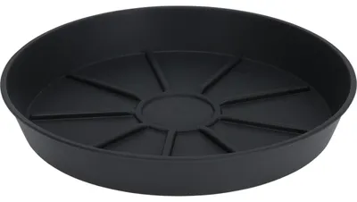 Produktbild von Pro Garden Pflanztopf mit Untersetzer - Auffangschale - anthrazit - Durchmesser 20 cm - Kunststoff -
