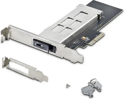 Zdjęcie produktu dla StarTech.com M2-REMOVABLE-PCIE-N1, PCIe, M.2, PCIe 4.0, Czarny, Srebrny, PC, 10000 h