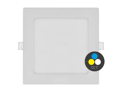 Obrázek produktu pro T-LED Bílý vestavný LED panel hranatý 174 x 174mm 12W 24V CCT 102205