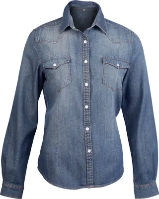 Immagine prodotto di Kariban Damen denim-hemd langarm