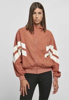 Obrázek produktu pro Dámská přechodná bunda Urban Classics Ladies Crinkle Batwing Jacket terracotta/whitesand - 5XL