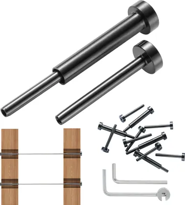 Obrázek produktu pro Sada neviditelného kabelového zábradlí VEVOR 30 kusů, neviditelný držák z nerezové oceli T316 1/8" a koncovka s otočným šroubem pro kabelové zábradlí, otočná svorka 1/8" pro dřevěné/kovové sloupky, kování pro kabelové zábradlí, sch