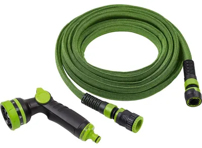 Obrázek produktu pro Zahradní hadice - Flexibilní - 7,5 až 15 m - S rozstřikovací hlavicí