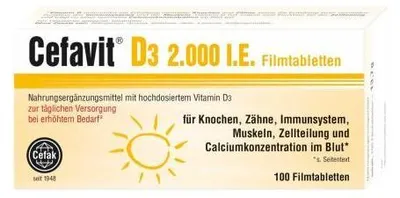 Image de Cefavit D3 2.000 I.U. comprimés pelliculés 100 pc