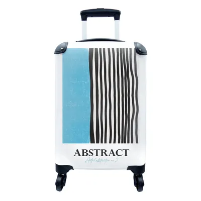 Produktbild von MuchoWow® Koffer Handgepäck Trolley Rollkoffer Kleine Reisekoffer mit 4 Rollen - Design - Blau - Schwarz - Weiß - Cabin Size < 55x40x23 cm & 55x40x20 cm - Fotokoffer - Kabinenkoffer - Boardgepäck - Reise-Box - Reisekoffer - Reisegepäck - Koffer mit Bild - Trolley für Kinder