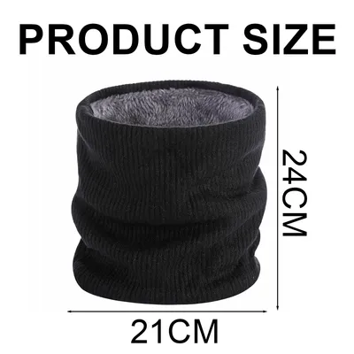 Produktbild von Winter Halsschlauch Herren - Loop Schal Schlauchschal Ski Halsw?rmer Halstuch Herren Fleece Schal Gesichtsschal,(Schwarz)
