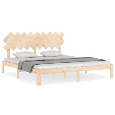 Immagine prodotto di vidaXL Letto in legno massiccio con testiera