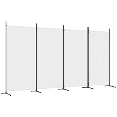 Image de vidaXL Paravent 4 pcs. blanc 346x180 cm Tissu - Séparation de pièce