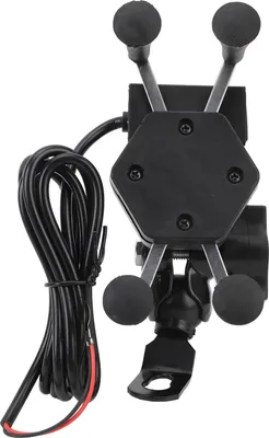 Image de Support pour t?l?phone portable moto, 5 V, 2 A, port USB, rotation 360°, chargeur de type X, support, support de navigation, support de t?l?phone portable pour v?hicule
