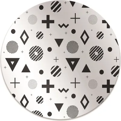 Produktbild von Rundmatte - Stuhlunterlage Bürostuhlunterlage - Rund Ø 100 cm - Bodenmatte - Fußmatte - Geometrische Muster