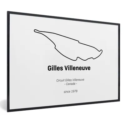 Produktbild von MuchoWow® Gerahmtes Poster Formel 1 - Kanada - Rennstrecke 90x60 cm - Poster mit Schwarzem Bilderrahmen Wandposter Rahmen Foto Bilder - Fotorahmen - Foto-Plakat