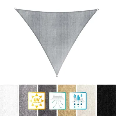 Produktbild von Lumaland Sonnensegel Polyester Dreieck 3 x 3 x 3 Meter Dunkelgrau