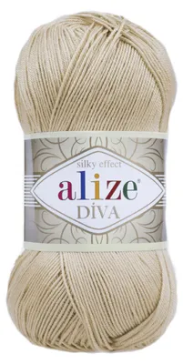 Produktbild von Alize Diva 368 Beigegarn 100g/350m – seidig weich, glänzend