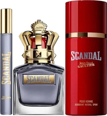 Produktbild von Jean Paul Gaultier Scandal pour Homme Geschenkset Eau de Toilette 100 ml + Deodorant Spray 150 ml +  Eau de Toilette Spray 10 ml