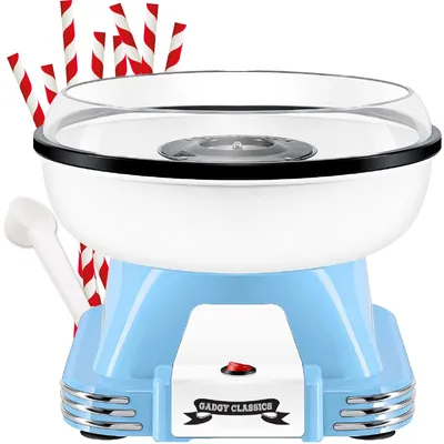 Immagine prodotto di Macchina per zucchero filato Gadgy per la casa - macchina per zucchero filato per zucchero o dolci - macchina per zucchero filato - zucchero filato per feste per bambini, compleanni e feste - blu