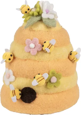 Produktbild von Clayre & Eef Dekorationsfigur Ø 16x21 cm Gelb Textil Bienen